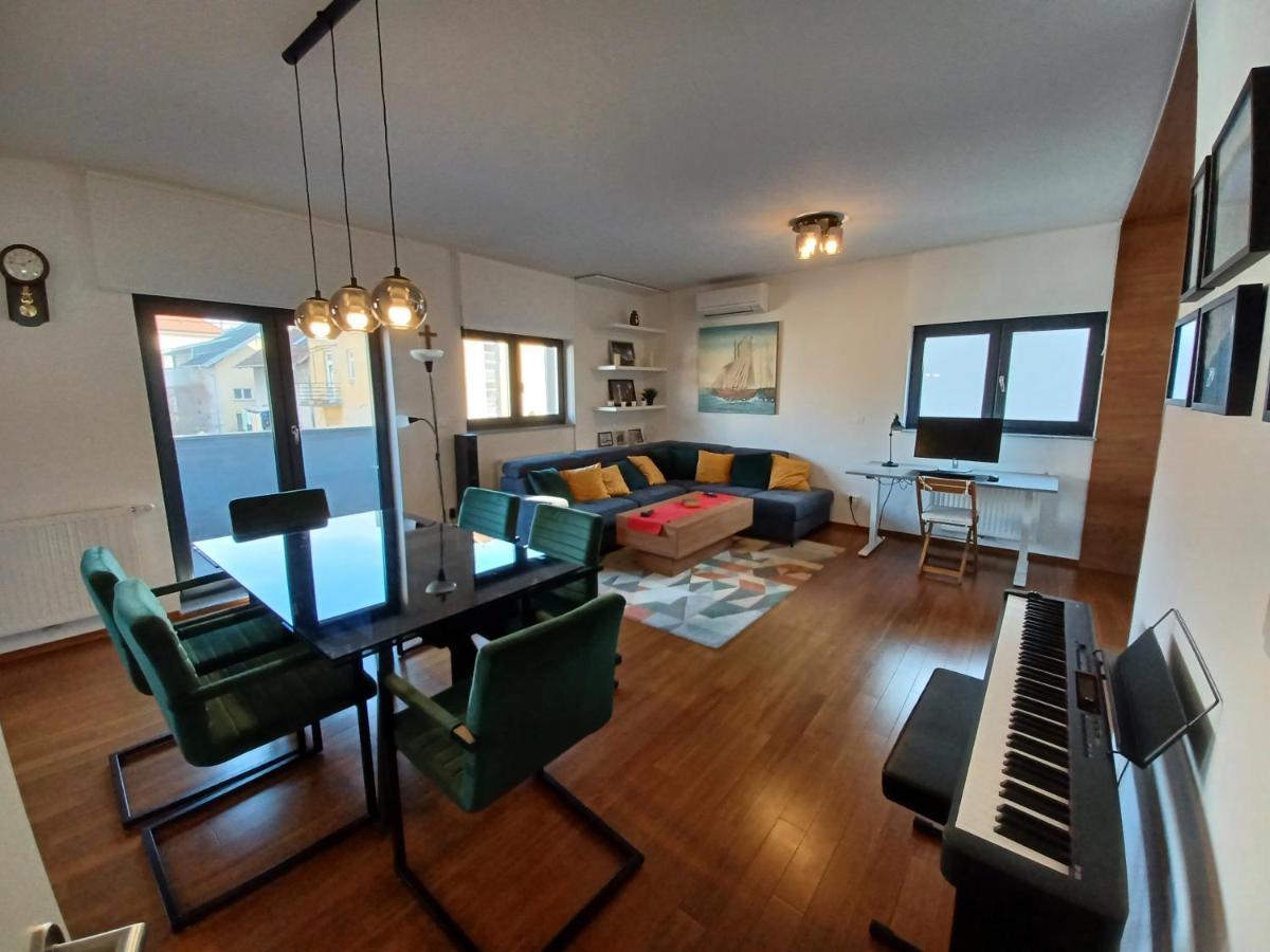 Modern 4-Star Luxury Apt - Wfh Ready, Free Parking 萨格勒布 外观 照片