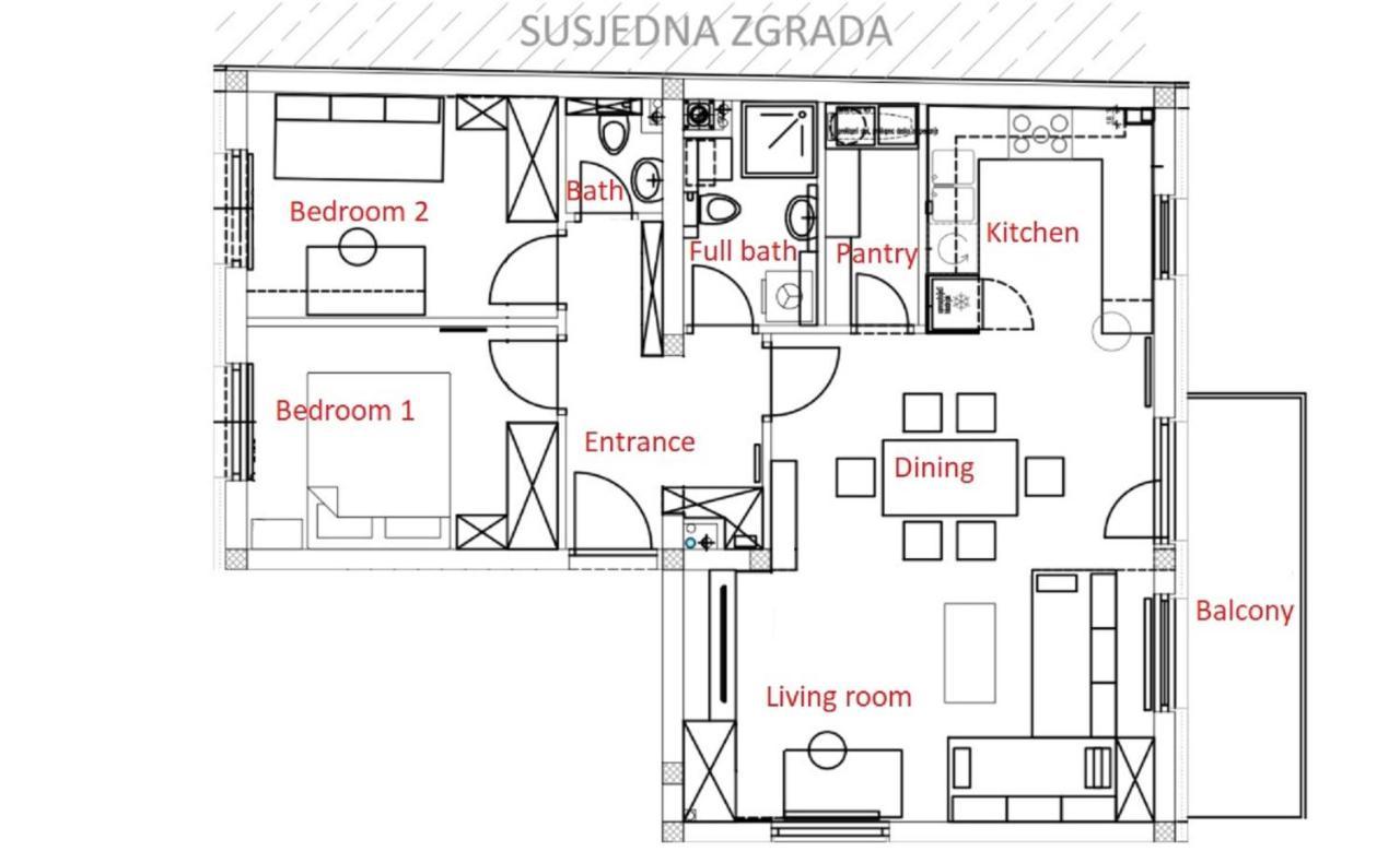Modern 4-Star Luxury Apt - Wfh Ready, Free Parking 萨格勒布 外观 照片